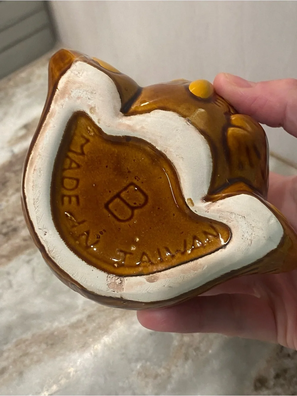 Vintage 1982 Houston Foods Ceramic Teddy Bear Honey Pot Jar with Dipper - Unused